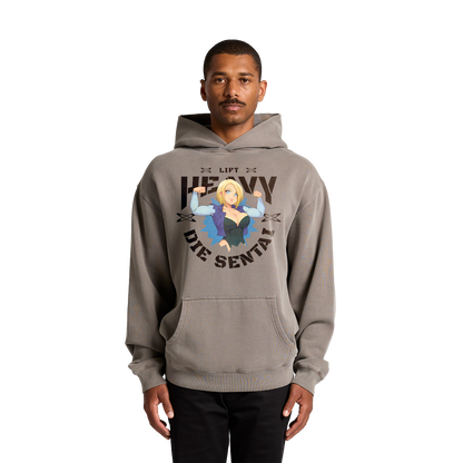 LIFT HEAVY ANDROID FADED RELAXED HOODIE