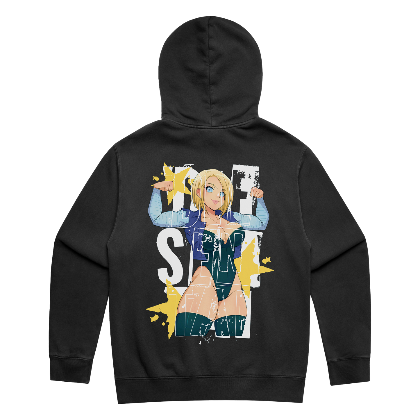 ANDROID 18 FADED RELAXED HOODIE