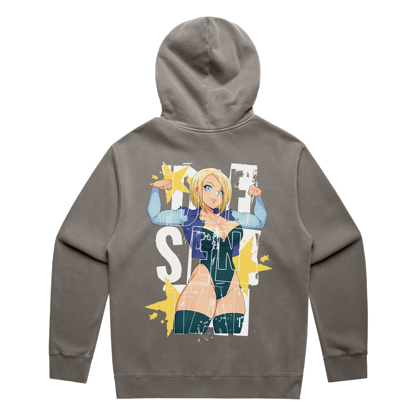 ANDROID 18 FADED RELAXED HOODIE