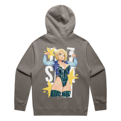 ANDROID 18 FADED RELAXED HOODIE